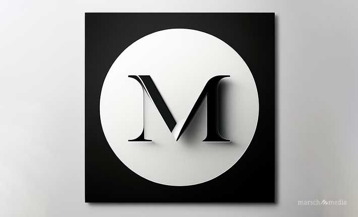 Monogramm Logo, Buchstabe M